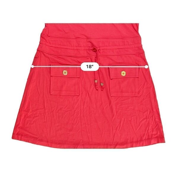 Chelsea & Theodore Simply Red Drop Waist Jersey Knit Dress Medium NWT $98 - Picture 7 of 11